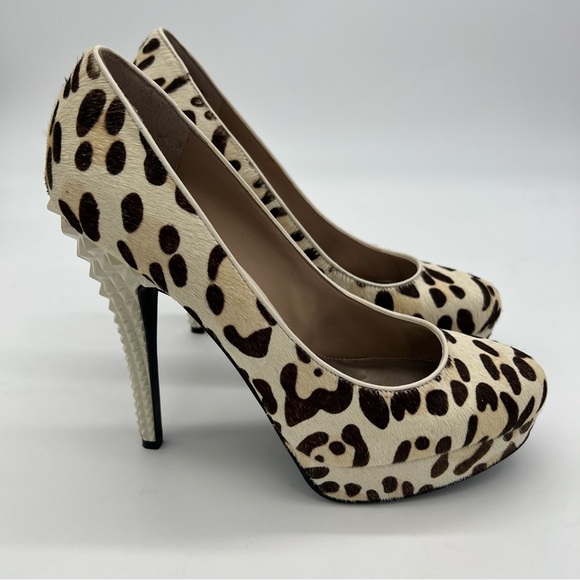 RACHEL Rachel Roy Shoes - Rachel Roy Kimi Leopard Fur Leather High Heel Platform Pump